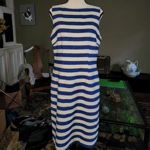 Blue and White Striped Summer Dress